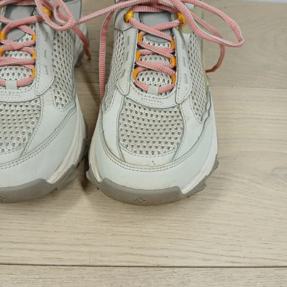 Columbia Hiking Shoes Womens 8 Gray Mesh Techlite+ Trail Sneakers Low Top